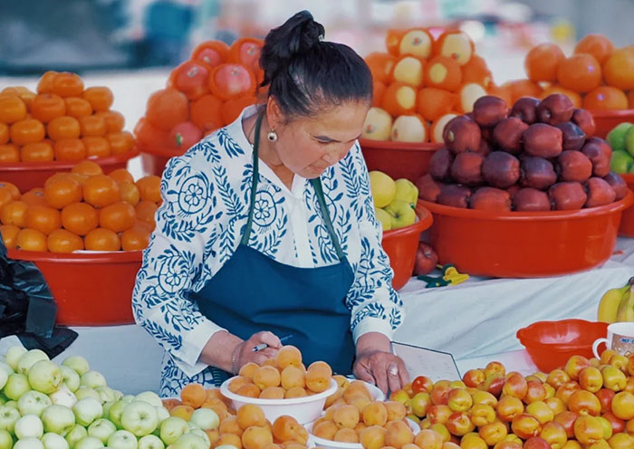 撒馬爾罕的新鮮水果 撒馬爾罕的新鮮水果